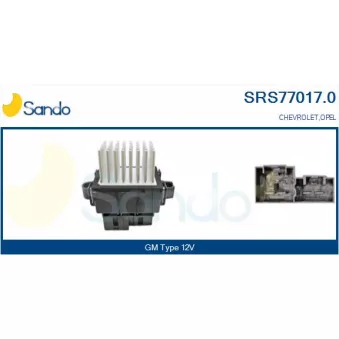 Résistance, pulseur d'air habitacle SANDO SRS77017.0