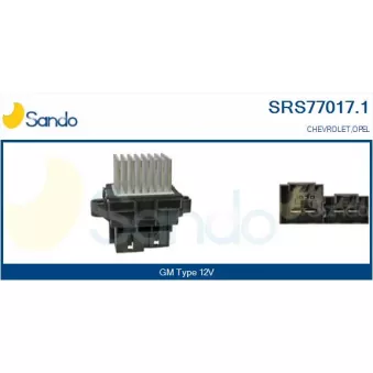 Résistance, pulseur d'air habitacle SANDO SRS77017.1
