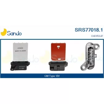 Résistance, pulseur d'air habitacle SANDO SRS77018.1