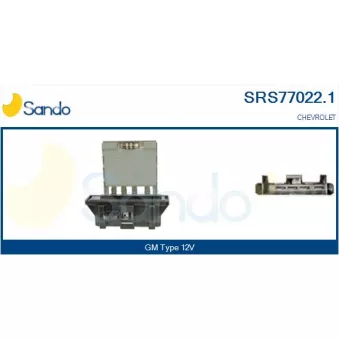 Résistance, pulseur d'air habitacle SANDO SRS77022.1