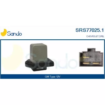 Résistance, pulseur d'air habitacle SANDO SRS77025.1