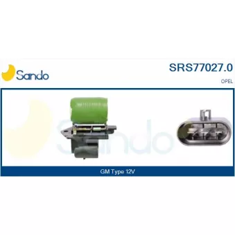 Résistance de série, moteur électrique-ventilateur du radiat SANDO SRS77027.0