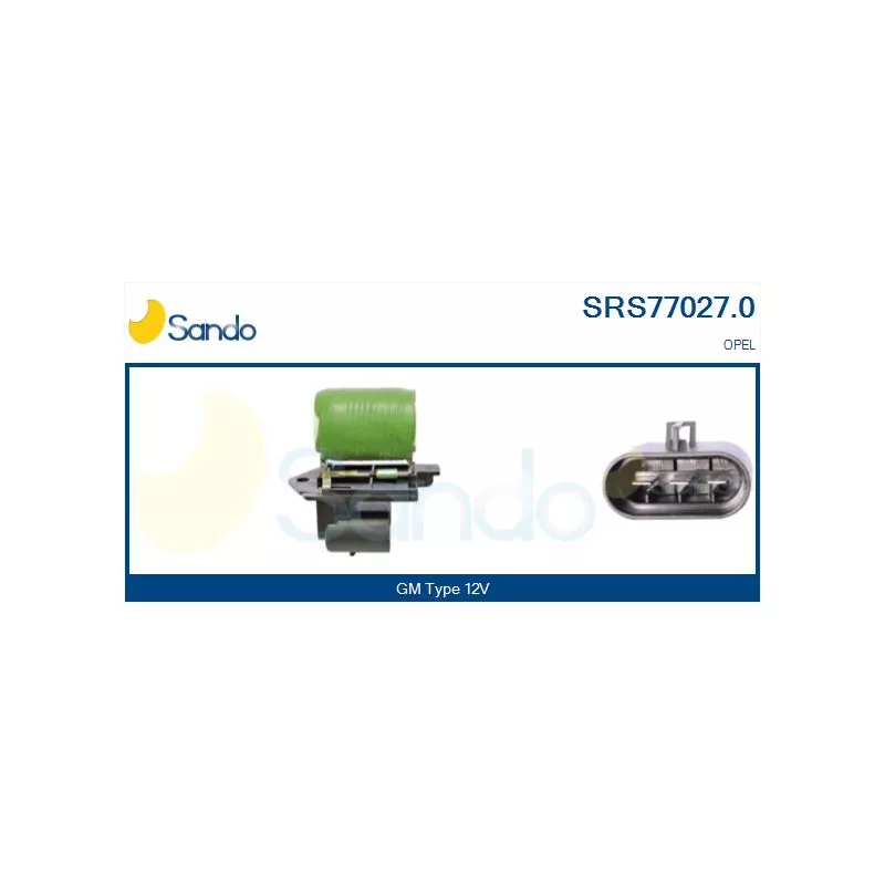 Résistance de série, moteur électrique-ventilateur du radiat SANDO SRS77027.0