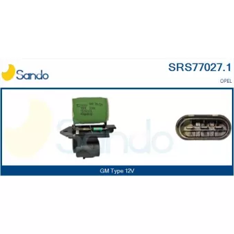 Résistance de série, moteur électrique-ventilateur du radiat SANDO SRS77027.1