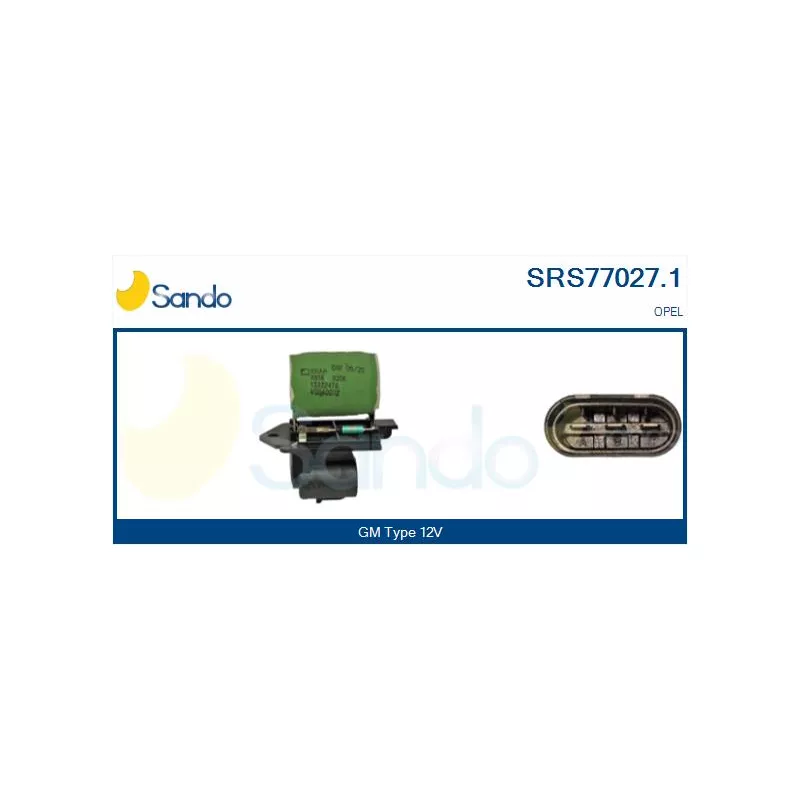 Résistance de série, moteur électrique-ventilateur du radiat SANDO SRS77027.1