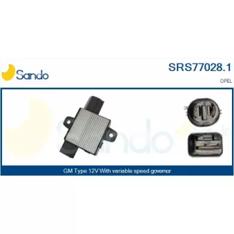 Résistance de série, moteur électrique-ventilateur du radiat SANDO SRS77028.1