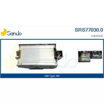 Résistance, pulseur d'air habitacle SANDO SRS77030.0