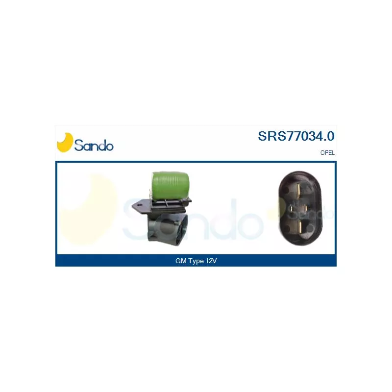 Résistance de série, moteur électrique-ventilateur du radiat SANDO SRS77034.0