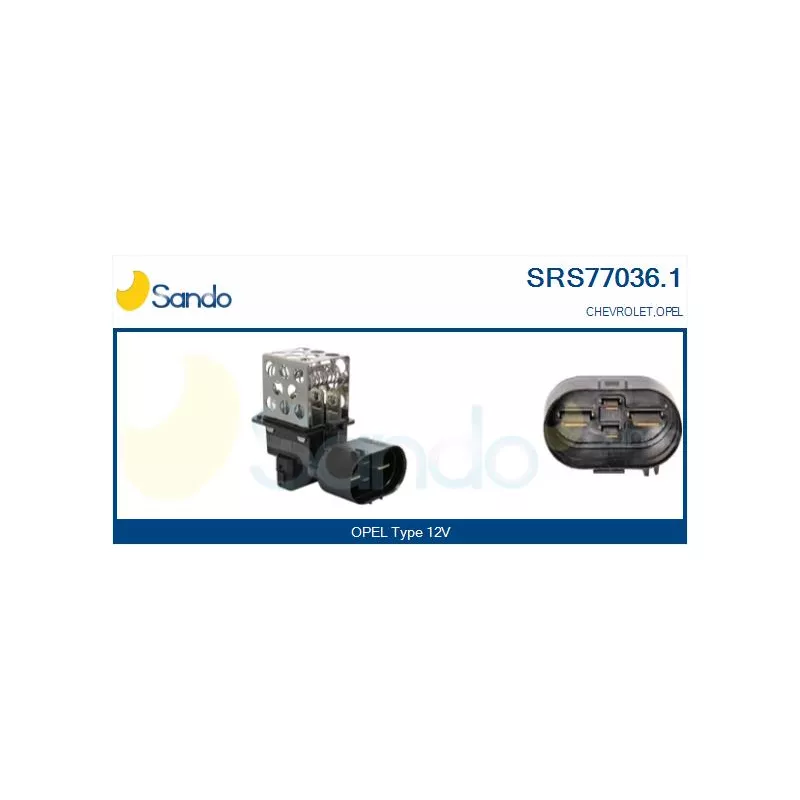 Prérésistance, moteur électrique (ventilateur de radiateur) SANDO SRS77036.1