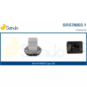 Résistance, pulseur d'air habitacle SANDO SRS78003.1
