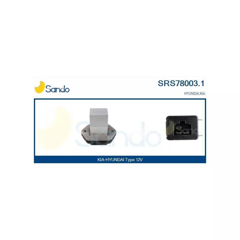 Résistance, pulseur d'air habitacle SANDO SRS78003.1