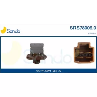 Résistance, pulseur d'air habitacle SANDO SRS78006.0