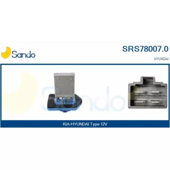 Résistance, pulseur d'air habitacle SANDO SRS78007.0