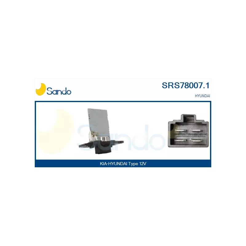 Résistance, pulseur d'air habitacle SANDO SRS78007.1