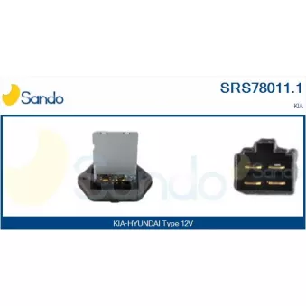 Résistance, pulseur d'air habitacle SANDO SRS78011.1