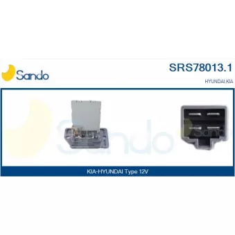 Résistance, pulseur d'air habitacle SANDO SRS78013.1