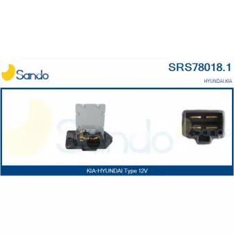 Résistance, pulseur d'air habitacle SANDO SRS78018.1