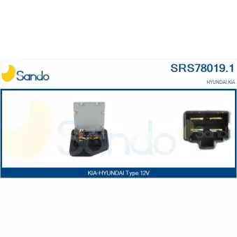Résistance, pulseur d'air habitacle SANDO SRS78019.1
