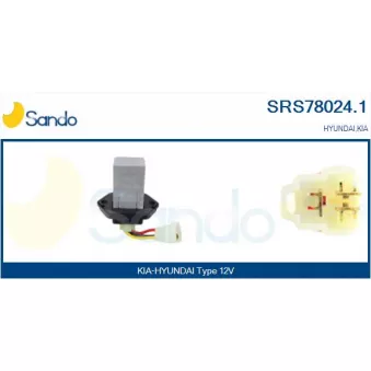 Résistance, pulseur d'air habitacle SANDO SRS78024.1