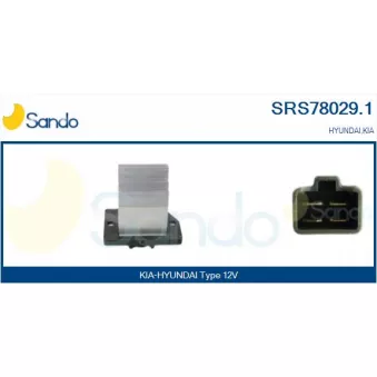 Résistance, pulseur d'air habitacle SANDO SRS78029.1