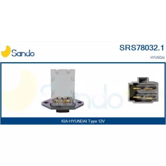 Résistance, pulseur d'air habitacle SANDO SRS78032.1