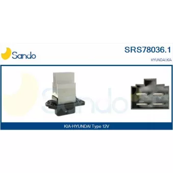 Résistance, pulseur d'air habitacle SANDO SRS78036.1