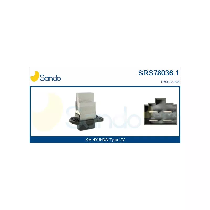 Résistance, pulseur d'air habitacle SANDO SRS78036.1