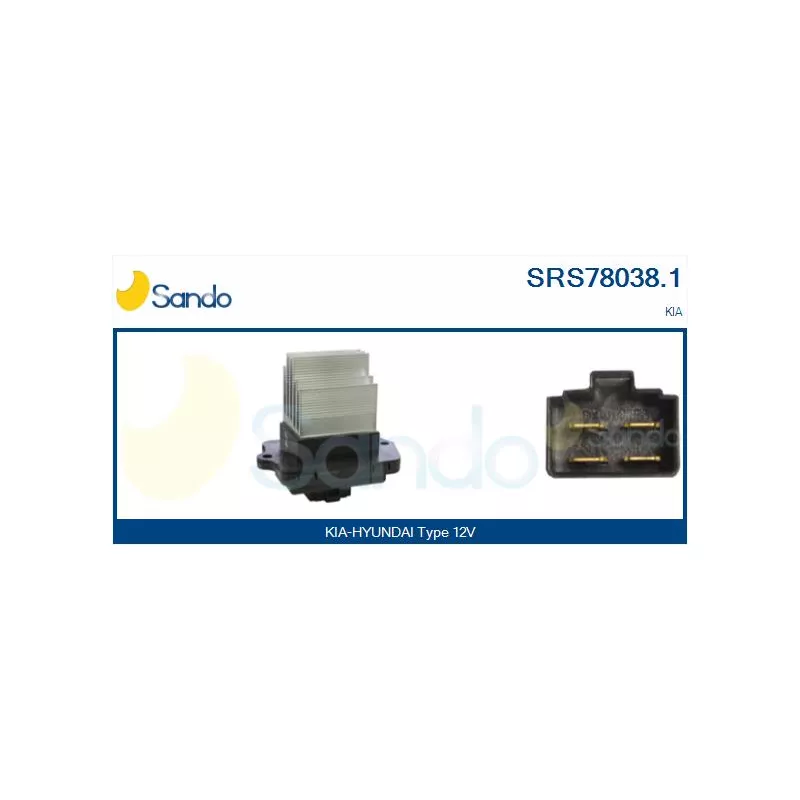 Résistance, pulseur d'air habitacle SANDO SRS78038.1