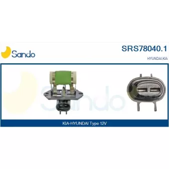 Résistance de série, moteur électrique-ventilateur du radiat SANDO SRS78040.1