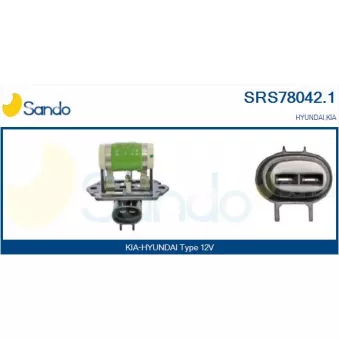 Résistance de série, moteur électrique-ventilateur du radiat SANDO SRS78042.1