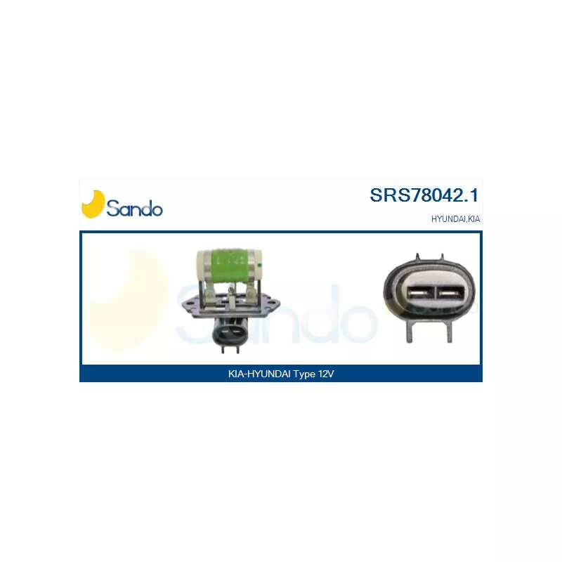 Résistance de série, moteur électrique-ventilateur du radiat SANDO SRS78042.1