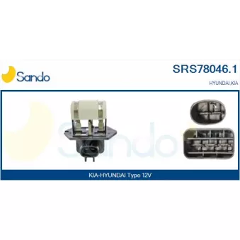 Résistance de série, moteur électrique-ventilateur du radiat SANDO SRS78046.1