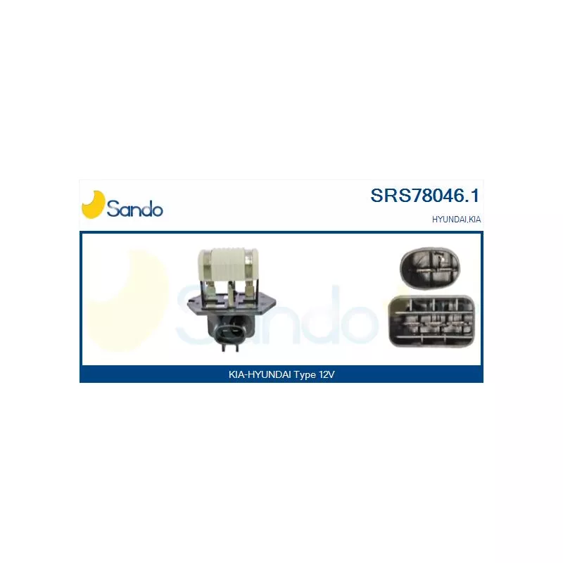 Résistance de série, moteur électrique-ventilateur du radiat SANDO SRS78046.1