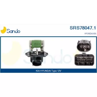 Résistance de série, moteur électrique-ventilateur du radiat SANDO