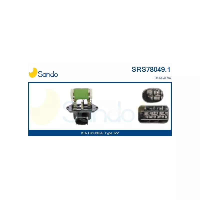 Résistance de série, moteur électrique-ventilateur du radiat SANDO SRS78049.1