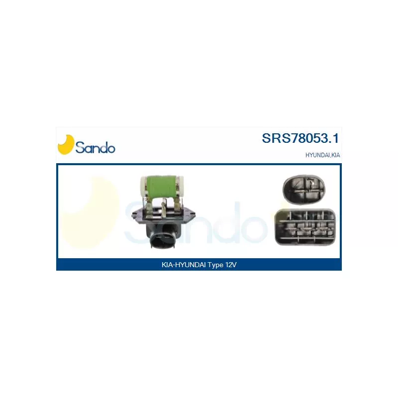Résistance de série, moteur électrique-ventilateur du radiat SANDO SRS78053.1