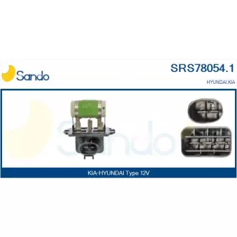 Résistance de série, moteur électrique-ventilateur du radiat SANDO SRS78054.1