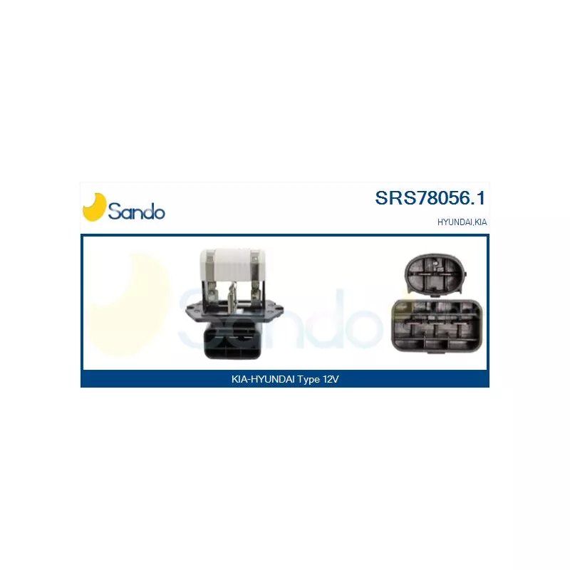 Résistance de série, moteur électrique-ventilateur du radiat SANDO SRS78056.1