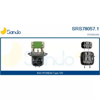 Résistance de série, moteur électrique-ventilateur du radiat SANDO