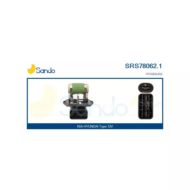 Résistance de série, moteur électrique-ventilateur du radiat SANDO SRS78062.1