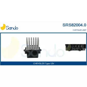 Résistance, pulseur d'air habitacle SANDO SRS82004.0