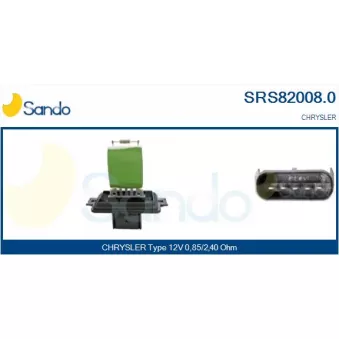 Résistance, pulseur d'air habitacle SANDO SRS82008.0