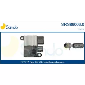 Résistance de série, moteur électrique-ventilateur du radiat SANDO SRS86003.0
