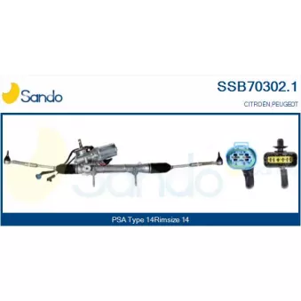 Crémaillière de direction SANDO SSB70302.1