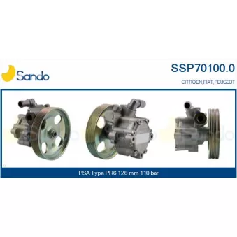 Pompe hydraulique, direction SANDO SSP70100.0