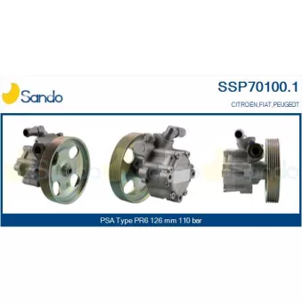 Pompe hydraulique, direction SANDO SSP70100.1