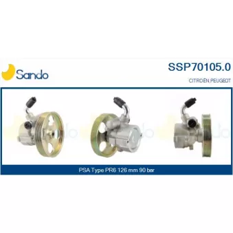 Pompe hydraulique, direction SANDO SSP70105.0