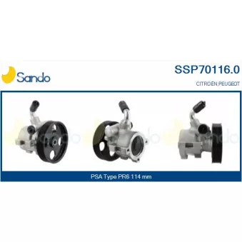 Pompe hydraulique, direction SANDO SSP70116.0