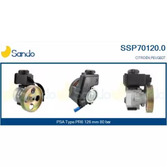 Pompe hydraulique, direction SANDO SSP70120.0