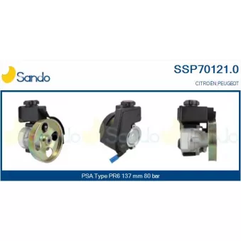 Pompe hydraulique, direction SANDO SSP70121.0